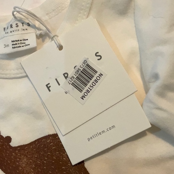 Firsts by Petit Lem Off White Long Sleeve Onesie. Size 3 months. - Picture 3 of 3